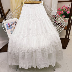 High Waist Crocheted Fairy A-Line Swing Dress