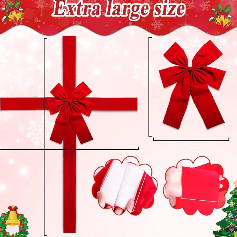 Christmas Door Hanging Bow Ribbon