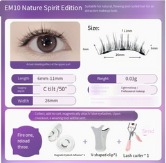 Magnetic Eyelashes with Natural Mink Look (One Set)