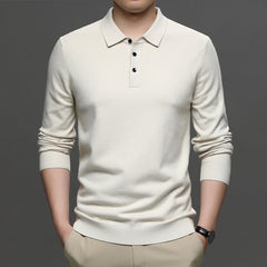 Men's Lapel Knit Pullover Sweater
