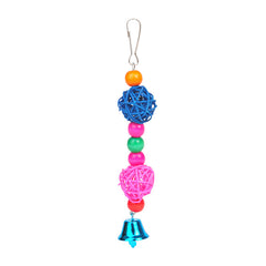 Colorful Rattan Balls with Bells for Parrot Entertainment