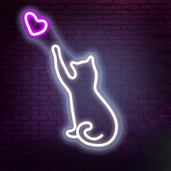 LED Neon Cat Wall Decor for Indoor/Outdoor Lighting