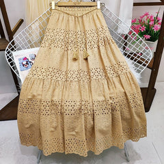 High Waist Crocheted Fairy A-Line Swing Dress