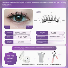 Magnetic Eyelashes with Natural Mink Look (One Set)