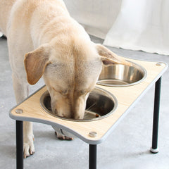 Adjustable Height Pet Food Bowl Stand