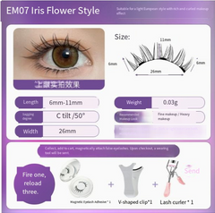 Magnetic Eyelashes with Natural Mink Look (One Set)
