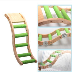 Wooden Ladder Play Platform for Pet Birds Interactive Toy