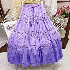 High Waist Crocheted Fairy A-Line Swing Dress