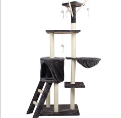 Medium Sisal Cat Tree with Five Platforms and Scratching Post
