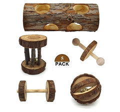Wooden Chew Toys Set for Hamsters, Birds, Cats, Dogs