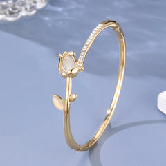 Opal Tulip Bracelet with Graceful Design