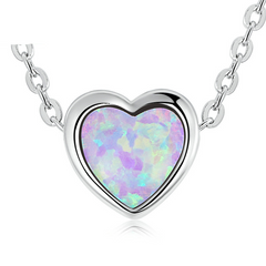 Opal Love Necklace