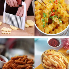 Stainless Steel French Fry Cutter with Wave Knife