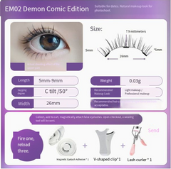 Magnetic Eyelashes with Natural Mink Look (One Set)