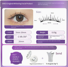 Magnetic Eyelashes with Natural Mink Look (One Set)