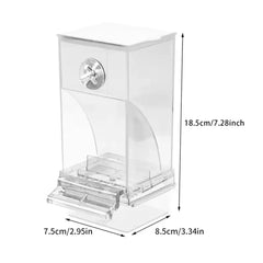 No Mess Automatic Bird Feeder Transparent Food Container Cage Parrot Feeder Accessories for Small Birds Parrot