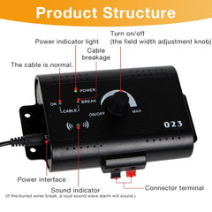 023 Dog Electric Fence Shock Training Collar Electronic Pet Fencing System Adjustable Control Range Wired Containment System
