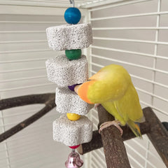 1PC Pet Teeth Grinding Volcanic Rock Toy for Parrots Hamsters Cage Accessories Bird Toy Chewing Toy