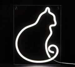LED Neon Cat Wall Decor for Indoor/Outdoor Lighting