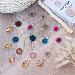 Agate Wind Chime Garden Craft Outdoor Window Decor