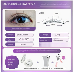 Magnetic Eyelashes with Natural Mink Look (One Set)