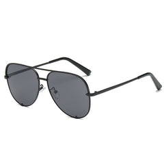 Retro Large Frame Sunglasses with Dual Beam Design