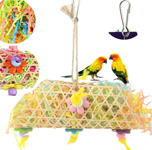 Bird Chew Toys Set for Conures, Cockatiels, Budgies