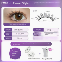 Magnetic Eyelashes with Natural Mink Look (One Set)
