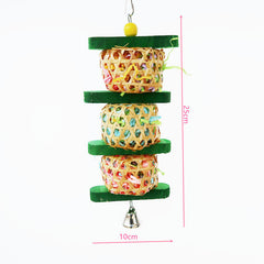 Parrot Supplies Bird Toy Rattan Woven Papers Silk Wood Gnawing Skewers