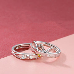 Cute Cat Couple Rings Set