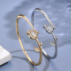 Opal Tulip Bracelet with Graceful Design