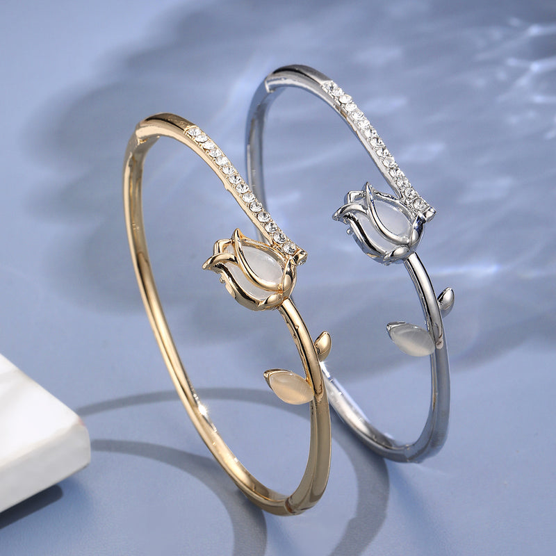Opal Tulip Bracelet with Graceful Design