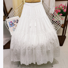 High Waist Crocheted Fairy A-Line Swing Dress