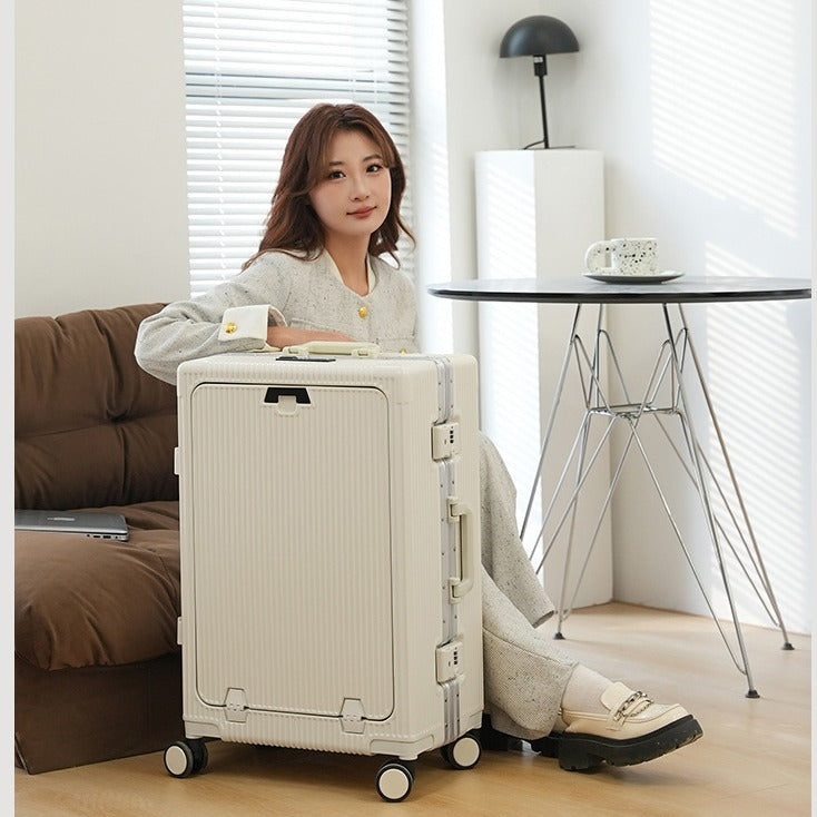Large Capacity Aluminum Frame Trolley Luggage