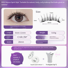 Magnetic Eyelashes with Natural Mink Look (One Set)