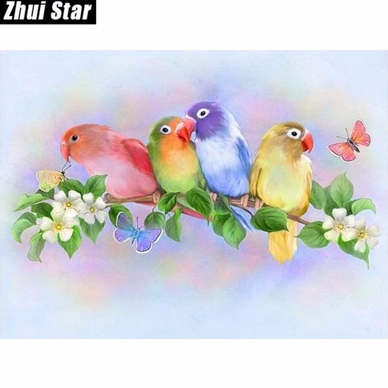 Colorful Bird Diamond Painting, 5D DIY Wall Decor